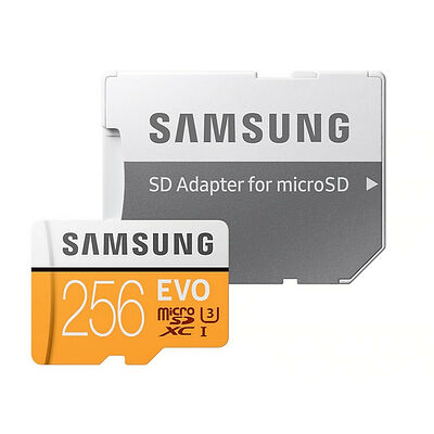 Carte Mémoire Micro SDXC EVO Samsung 256 Go Classe 10 Adaptateur SD