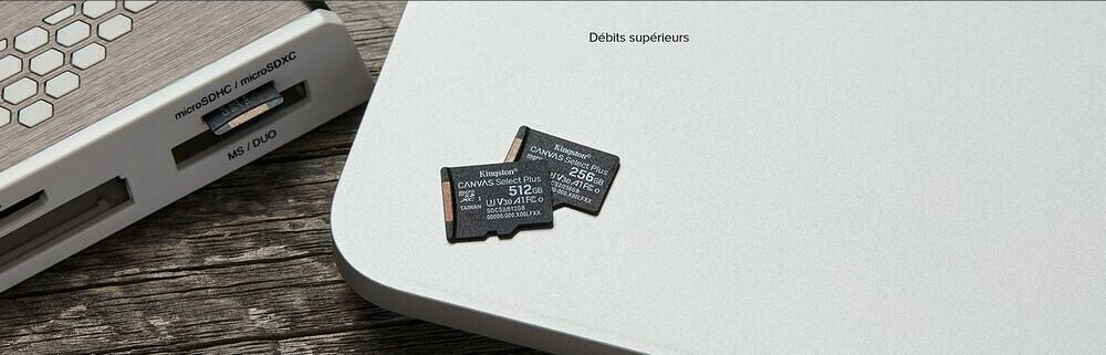 Carte Mémoire Micro SDXC Kingston Select Plus, 256 Go, Classe 10 + Adaptateur SD (image:3)