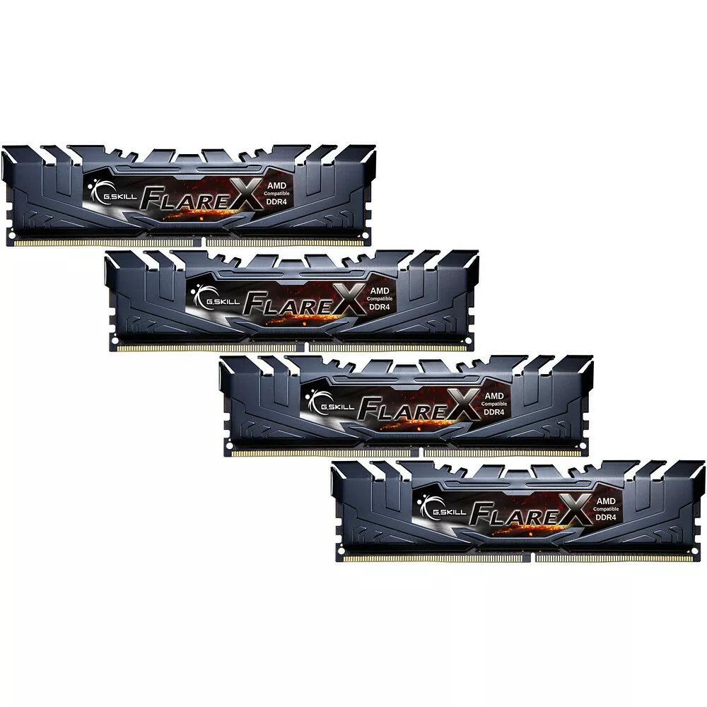 DDR4 G.Skill Flare X, Noir, 32 Go (4 x 8 Go), 2400 MHz, CAS 15