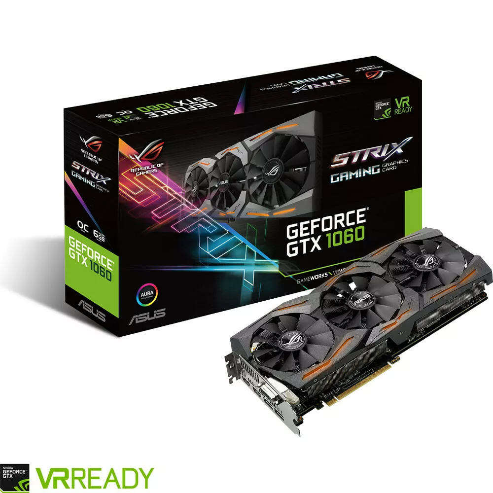 Asus GeForce GTX 1060 ROG STRIX OC, 6 Go - Carte graphique - Top Achat