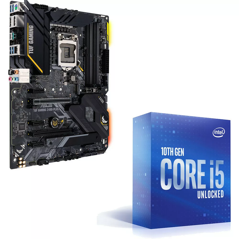 Intel Core i5-10600K (4.1 GHz) + ASUS TUF GAMING Z490-PLUS - Kit d