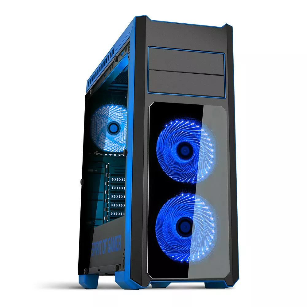 Spirit Of Gamer - Spark Dark, Boitier PC Gamer Aquarium RGB, Compatible