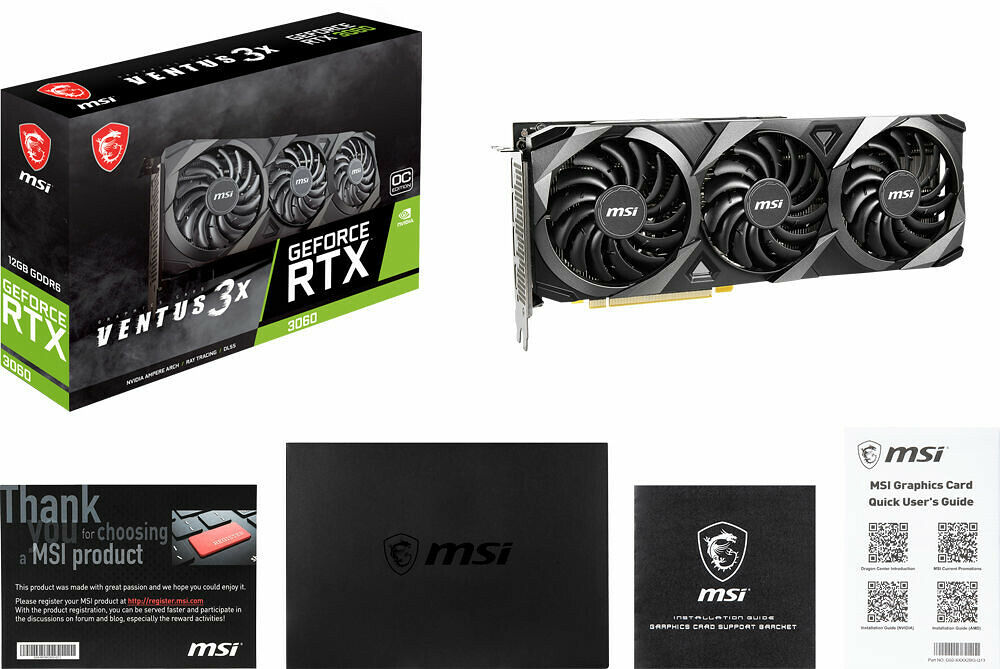 MSI GeForce RTX 3060 VENTUS 3X OC (LHR) (image:1)