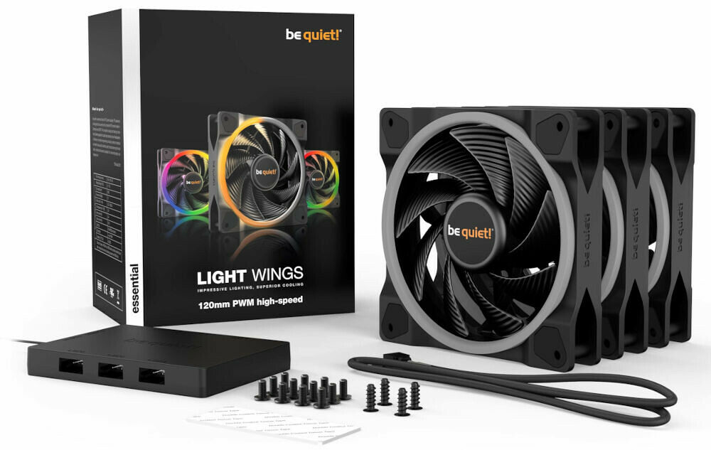 be quiet! Light Wings PWM High Speed - 120 mm (Pack de 3) (image:1)
