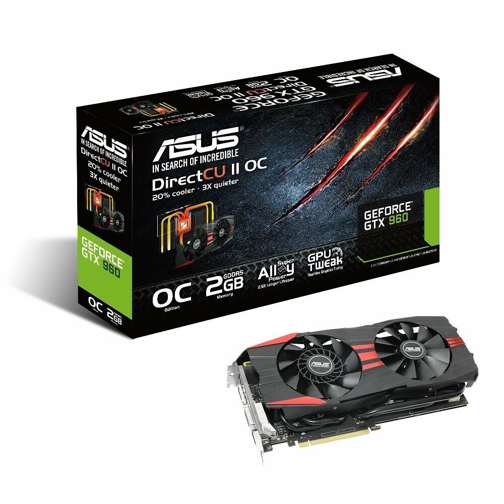 Asus GeForce GTX 960 DirectCU II OC, 2 Go - Carte graphique - Top Achat