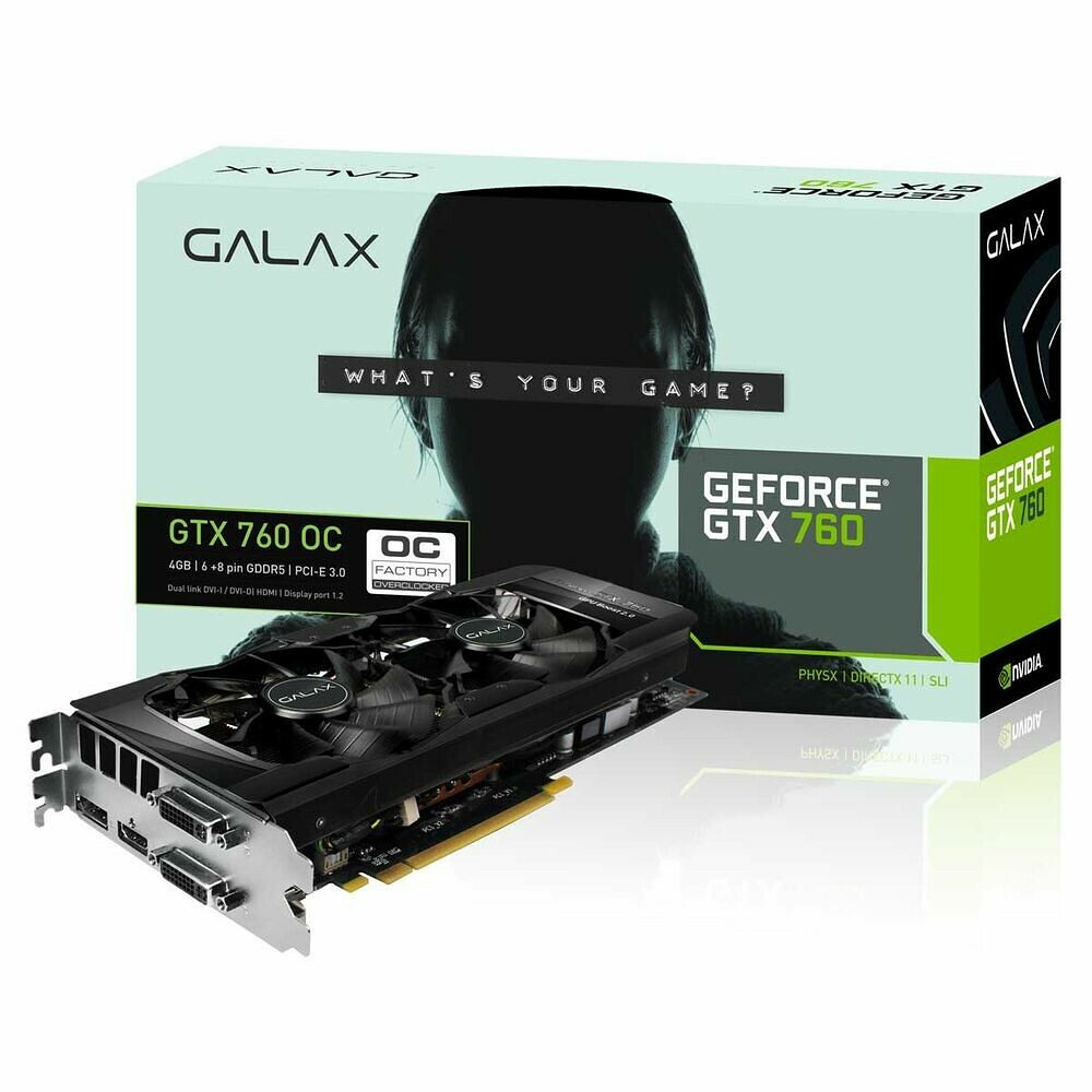 Carte graphique Galax GeForce GTX 760 OC, 4 Go