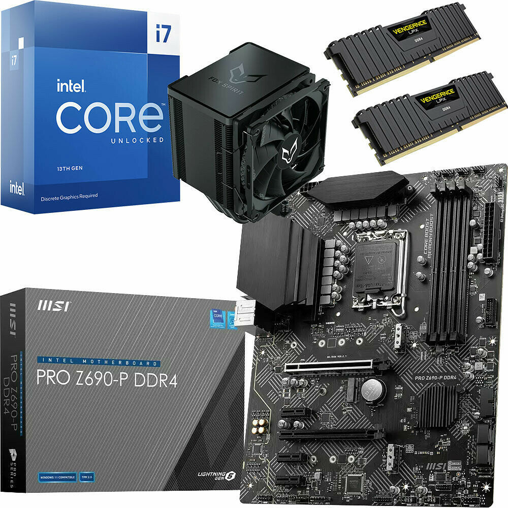Kit Ã©vo Core i7-13700KF + PRO Z690-P DDR4 + XT120 + 32 Go (image:1)