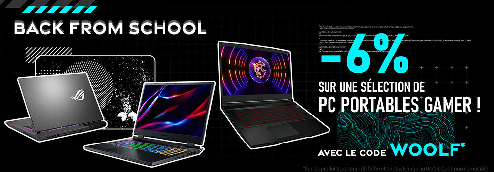 6% PC Portables Gamer - WOOLF