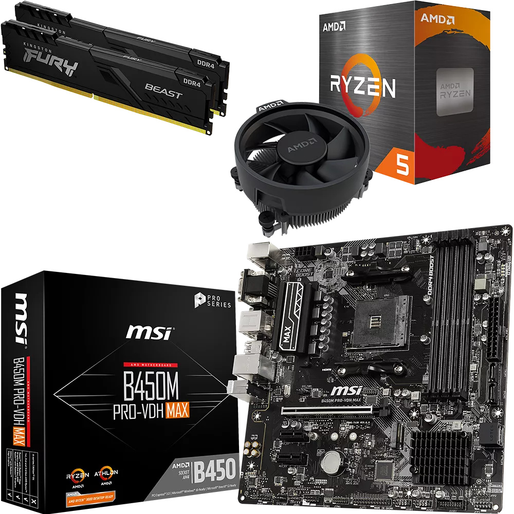 マザーボード MSI B450M PRO-VDH MAX + Ryzen 5 5600X Amazon.com: MSI ProSeries AMD Ryzen 2ND and 3rd Gen AM4 M.2 SATA