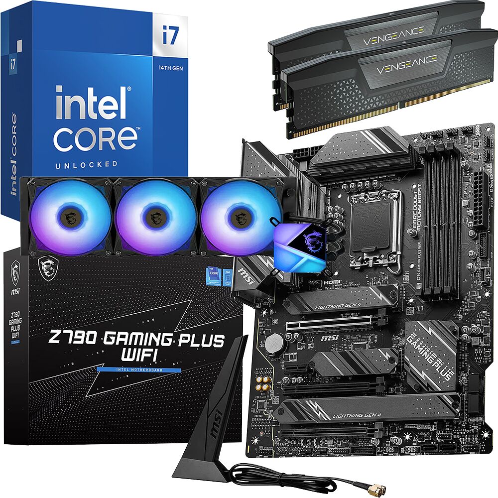 Kit Ã©vo Core i7-14700KF + Z790 GAMING PLUS WIFI + C360 + 32 Go (image:1)