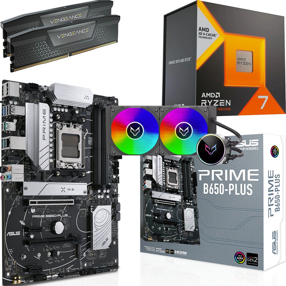 Kit Ã©vo Ryzen 7 7800X3D + PRIME B650-PLUS + XT240 ARGB + 32 Go (image:1)