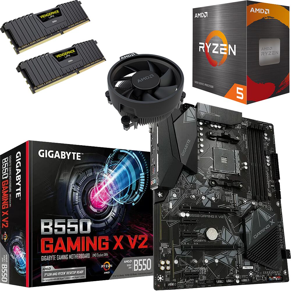 Kit Ã©vo Ryzen 5 5500 + B550 Gaming X V2 + 32 Go (image:1)