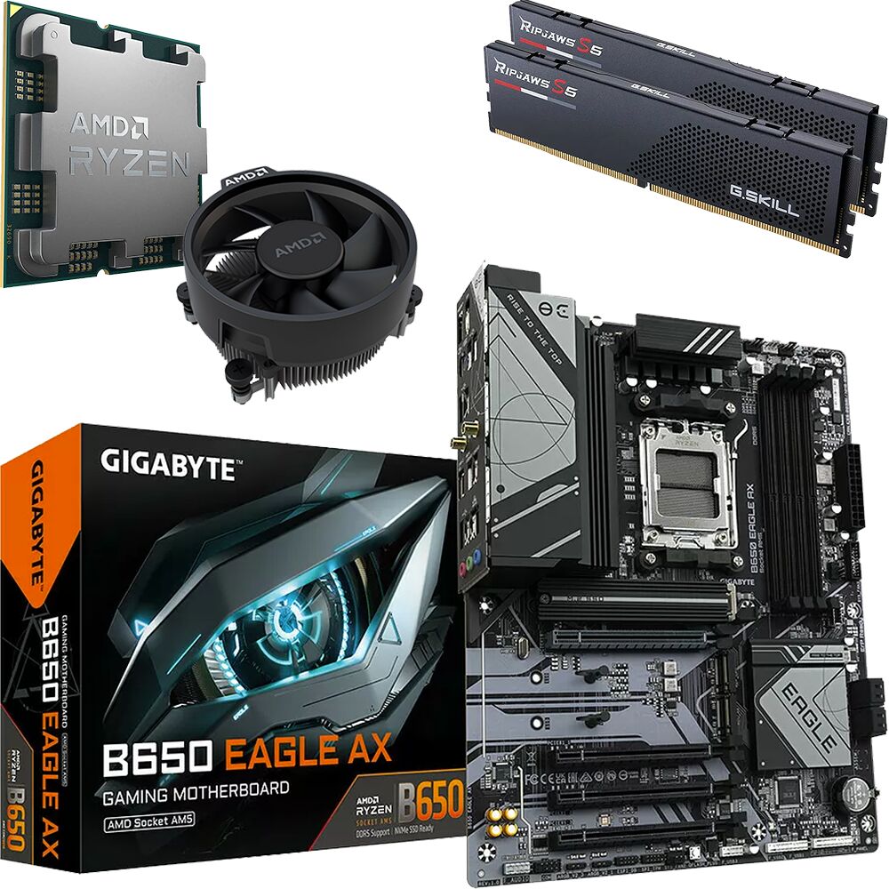 Kit Ã©vo Ryzen 5 7500F + B650 EAGLE AX + 32 Go (image:1)