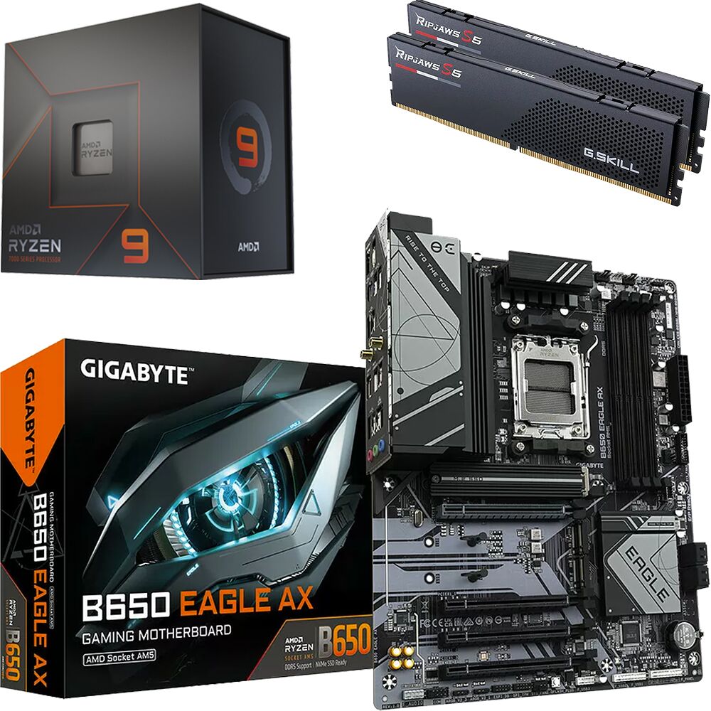 Kit Ã©vo Ryzen 9 7900X + B650 EAGLE AX + 32 Go (image:1)