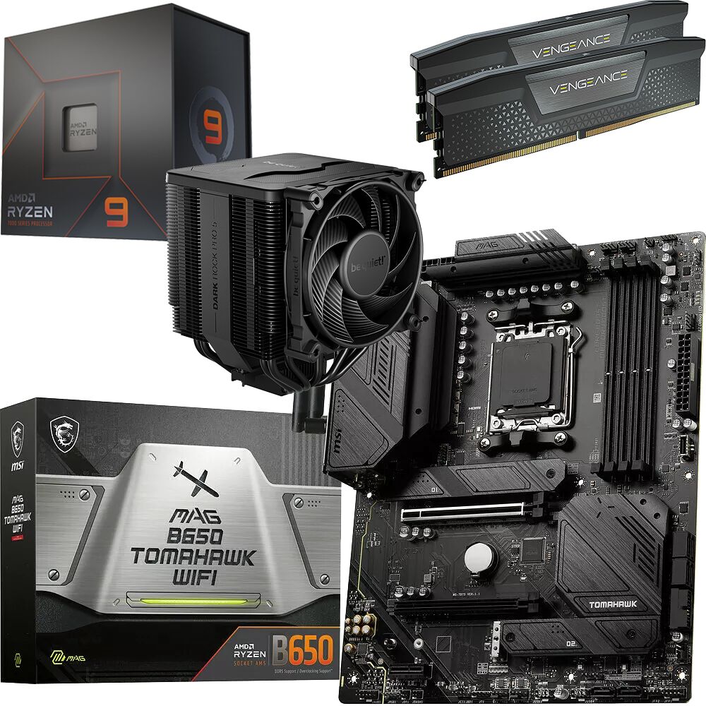 Kit Ã©vo Ryzen 9 7900X + B650 Tomahawk WIFI + Dark Rock Pro 5 + 32 Go (image:1)