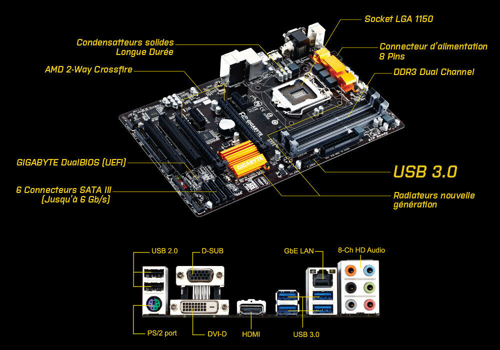 Carte mère Gigabyte GA-H97-HD3 (image:2)