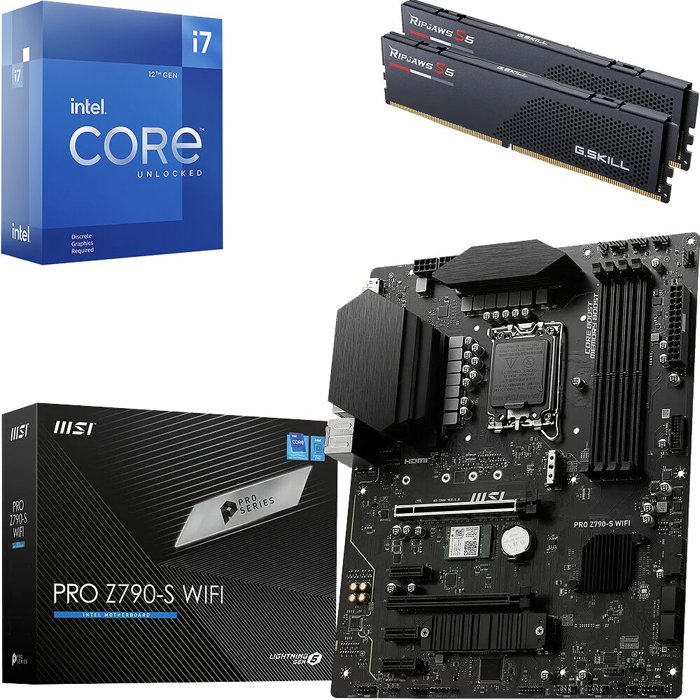 Kit Ã©vo Core i7-12700KF + PRO Z790-S WIFI + 32 Go (image:1)