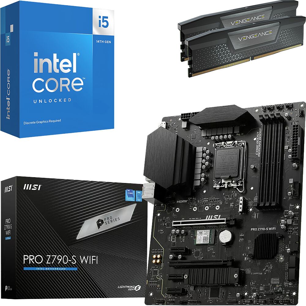 Kit Ã©vo Core i5-14600KF + PRO Z790-S WIFI + 32 Go (image:1)