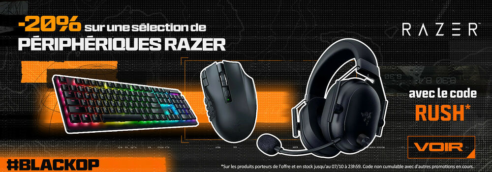 BLACKOP 20% périphériques Razer - RUSH