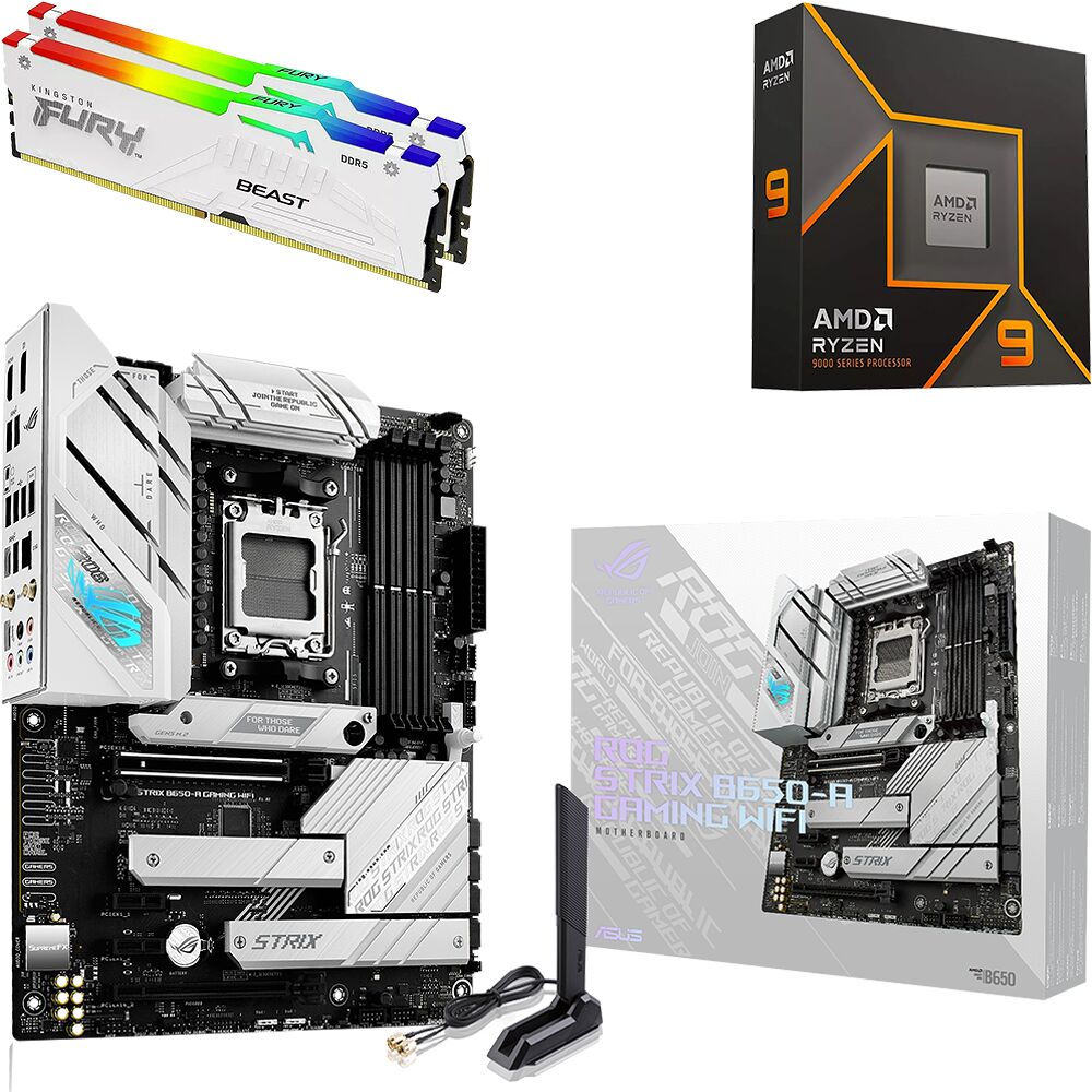 Kit Ã©vo Ryzen 9 9950X + ROG STRIX B650-A GAMING WIFI + 64 Go (image:1)