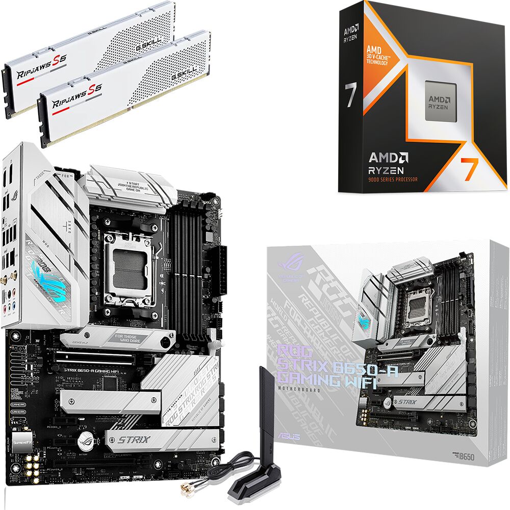 Kit Ã©vo Ryzen 7 9800X3D + ROG STRIX B650-A GAMING WIFI + 32 Go (image:1)