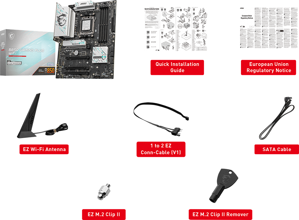 Kit évo Ryzen 5 9600X + B850 GAMING PLUS WIFI + 16 Go (image:1)