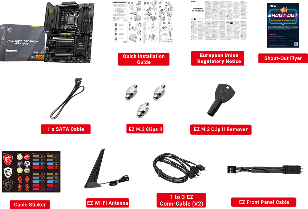 Duo AMD Ryzen 7 9800X3D (Tray) + MSI MAG B850 TOMAHAWK MAX WIFI (image:1)
