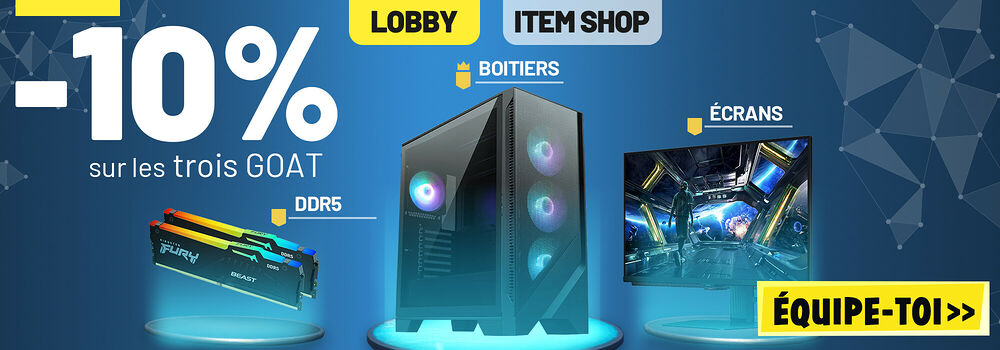 Promo ecrans, boitiers, ram - LOBBY