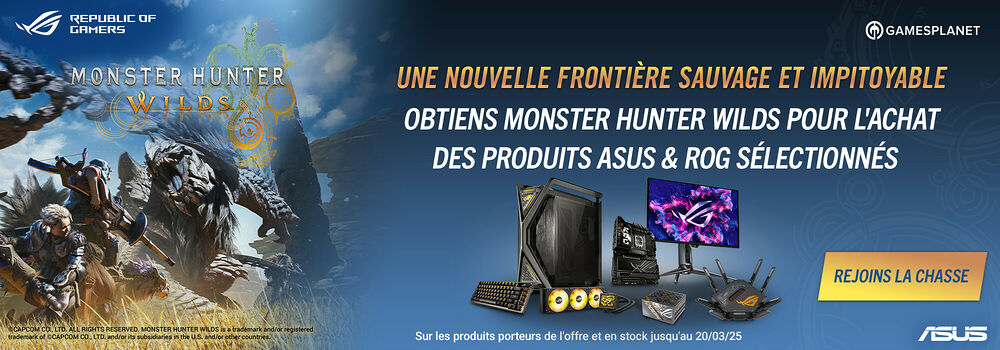 opé jeu offert avec ASUS - MONSTER HUNTER