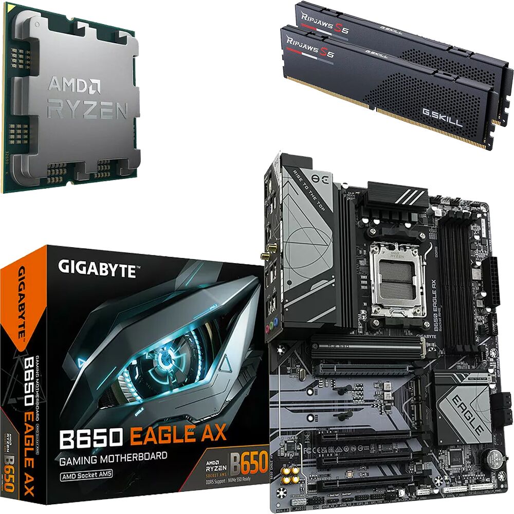 Kit Ã©vo Ryzen 7 9800X3D (Bulk) + B650 EAGLE AX + 32 Go (image:1)