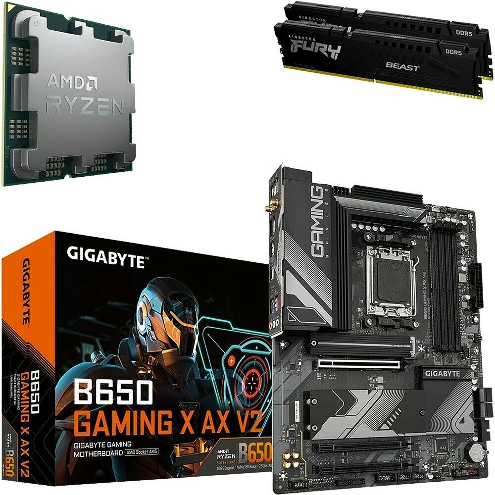 Kit évo Ryzen 7 9800X3D (Bulk) + B650 GAMING X AX V2 + 32 Go