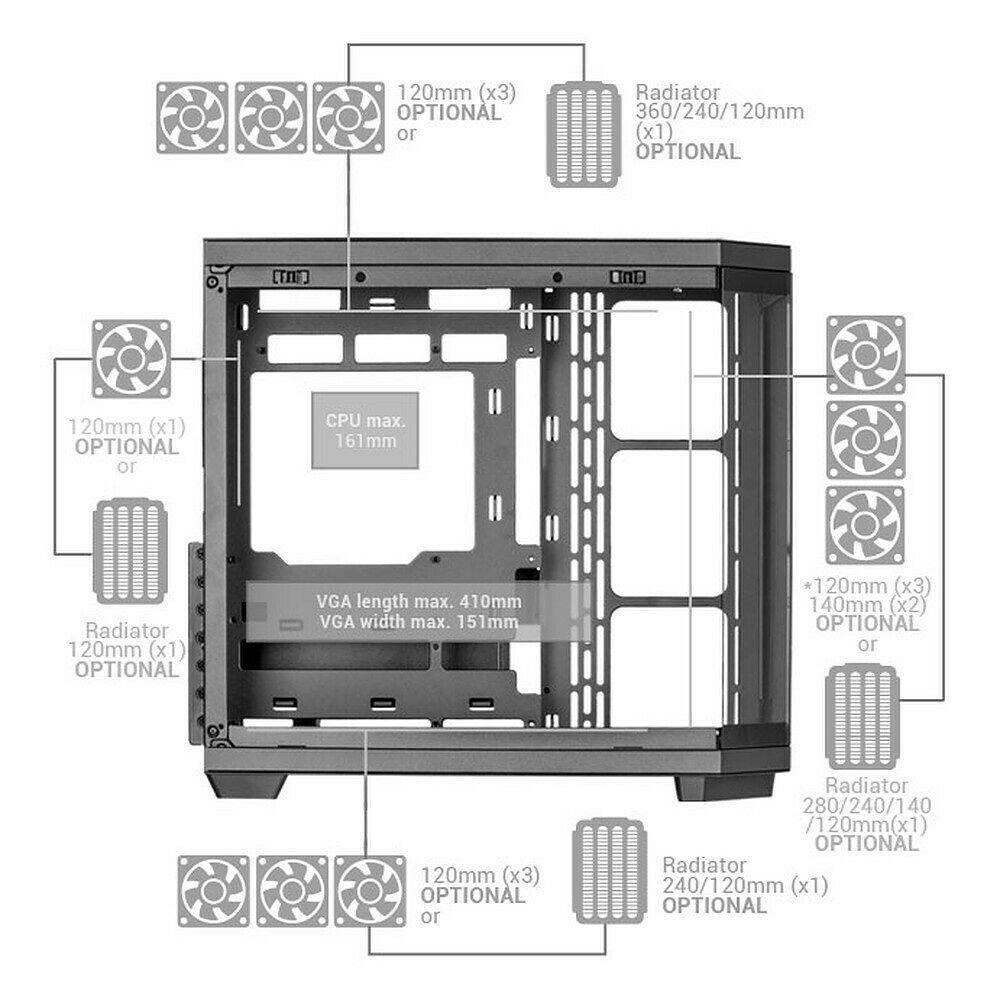 Mars Gaming MC-3TCORE - Blanc