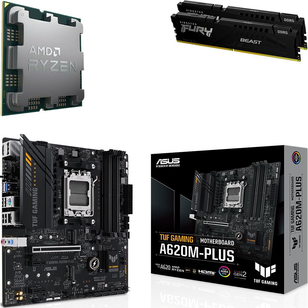 Kit Ã©vo Ryzen 5 8400F + TUF GAMING A620M-PLUS + 32 Go (image:1)