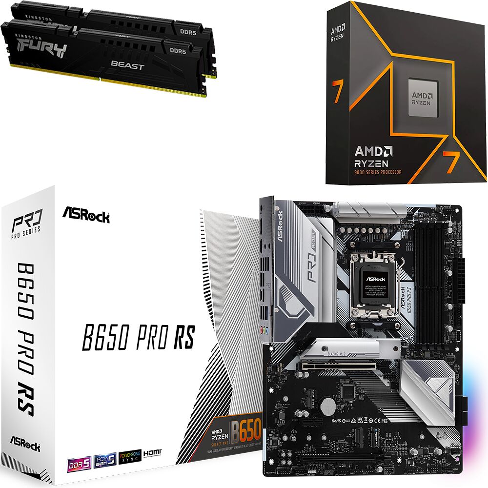 Kit Ã©vo Ryzen 7 9700X + B650 PRO RS + 32 Go (image:1)