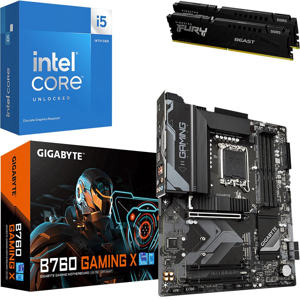 Kit Ã©vo Core i5-14600KF + B760 GAMING X + 32 Go (image:1)