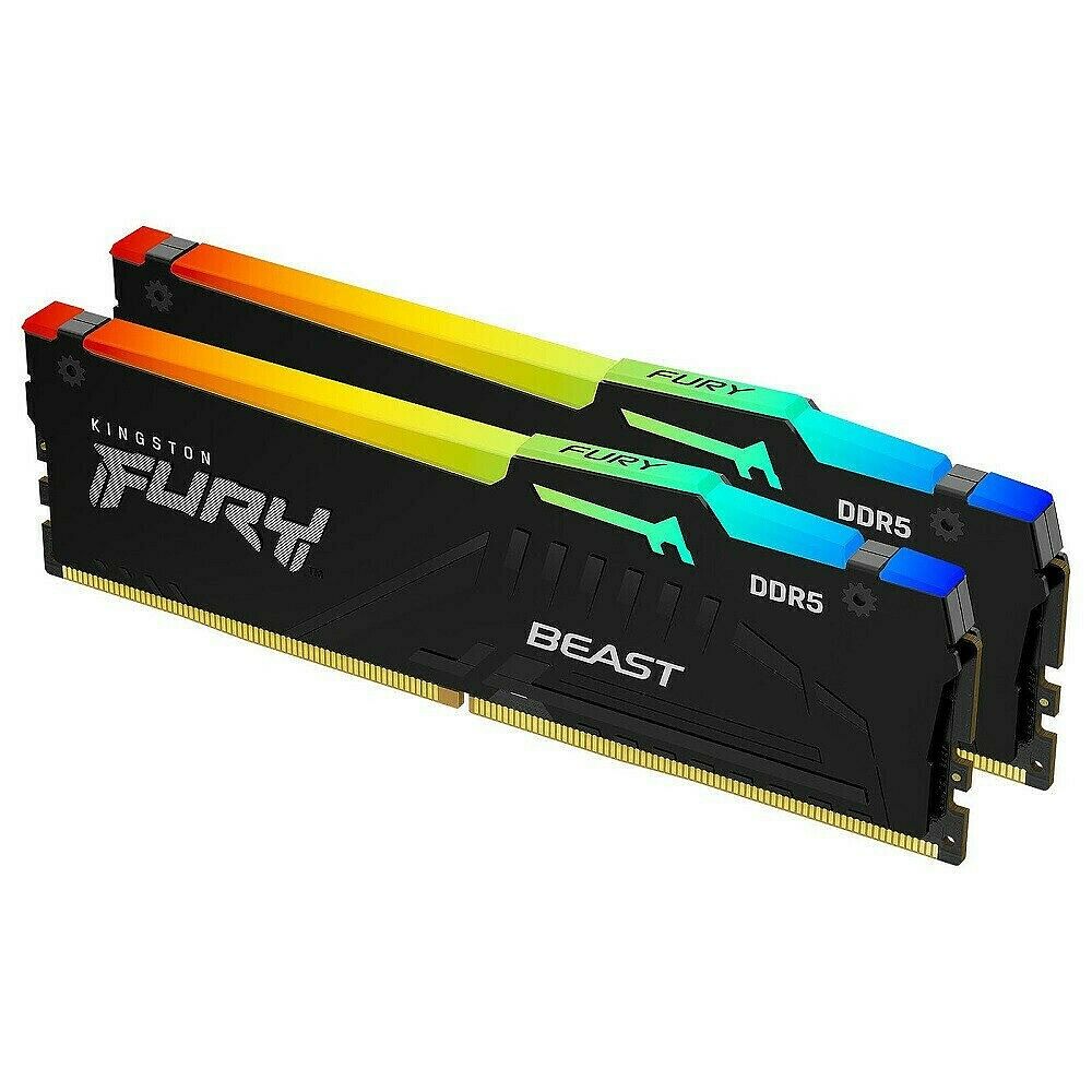 DDR5 Kingston Fury Beast RGB - 64 Go (2 x 32 Go) - 6000 MHz - CAS 36