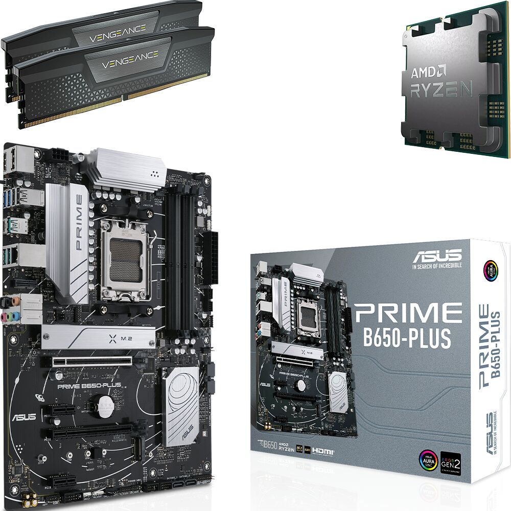 Kit Ã©vo Ryzen 7 7800X3D (Tray) + PRIME B650-PLUS + 32 Go (image:1)