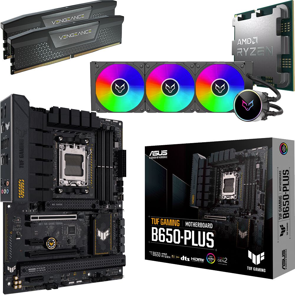 Kit Ã©vo Ryzen 7 7800X3D (Bulk) + TUF B650-PLUS + XT360 ARGB + 32 Go (image:1)