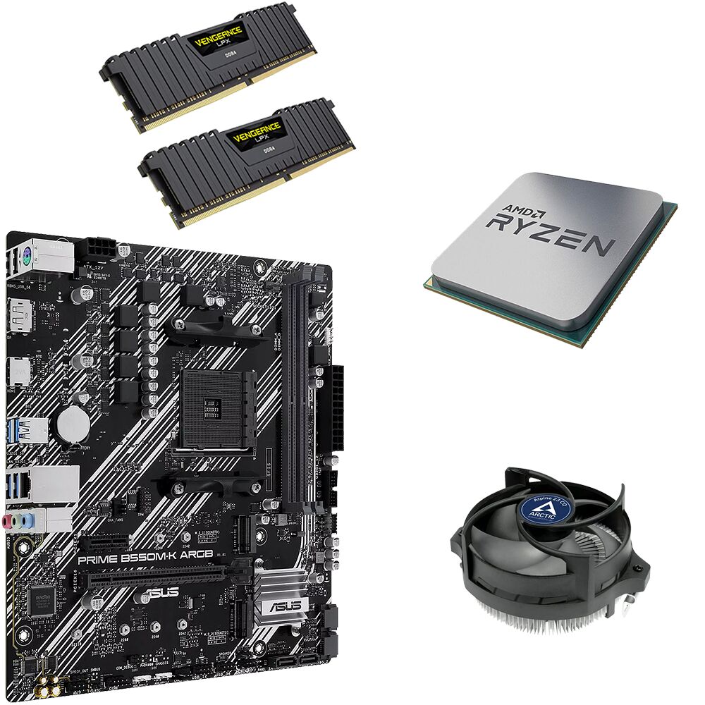 Kit Ã©vo Ryzen 5 5500 (Bulk) + PRIME B550M-K ARGB + Alpine 23 CO + 32 Go (image:1)