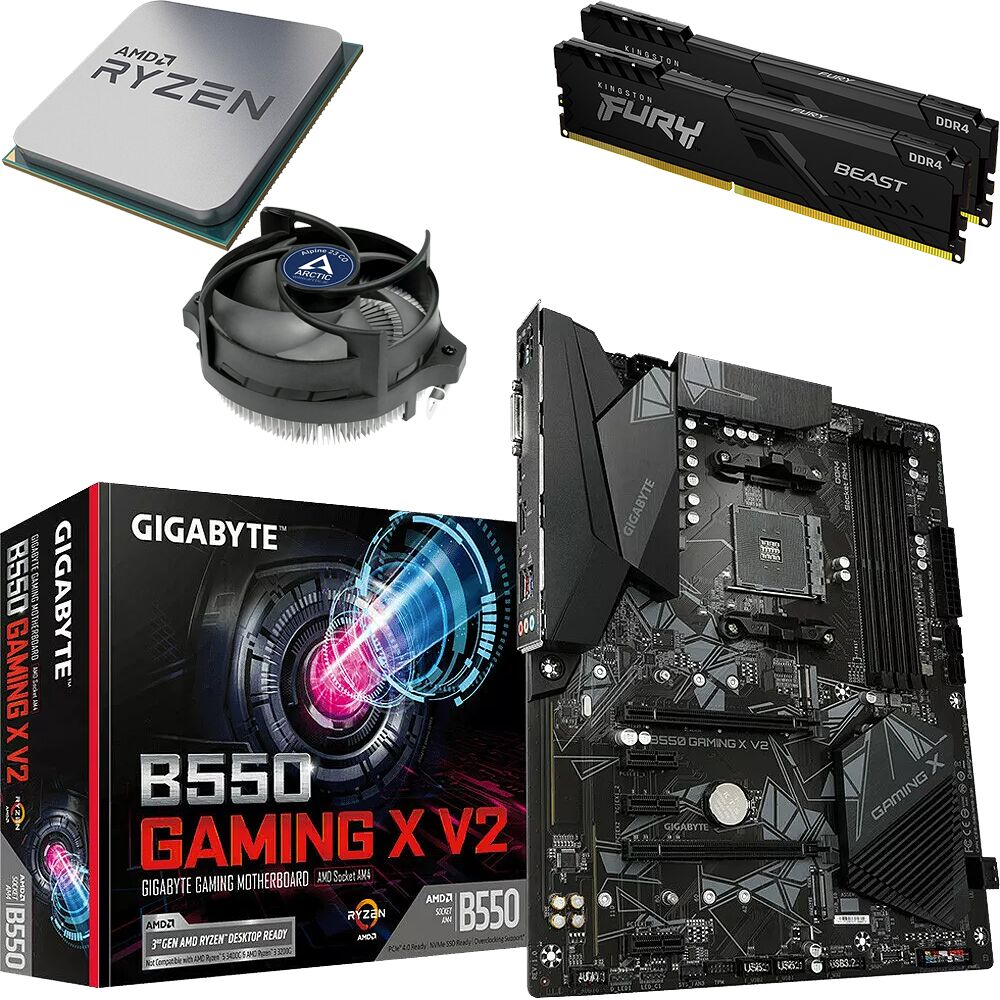 Kit Ã©vo Ryzen 5 5500 (Bulk) + B550 GAMING X V2 + Alpine 23 CO + 16 Go (image:1)