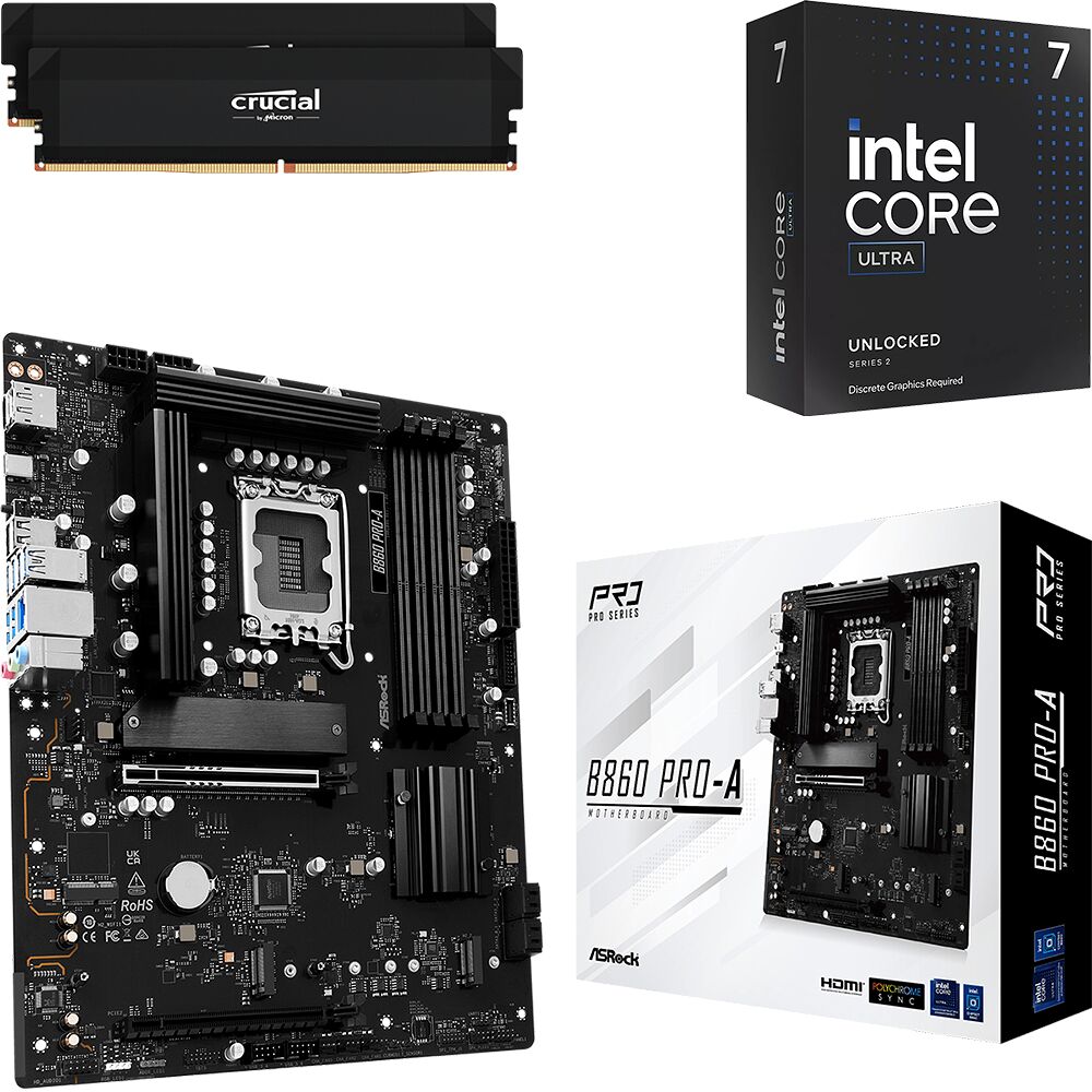 Kit évo Core Ultra 7 265KF + B860 Pro-A + 32 Go (image:1)