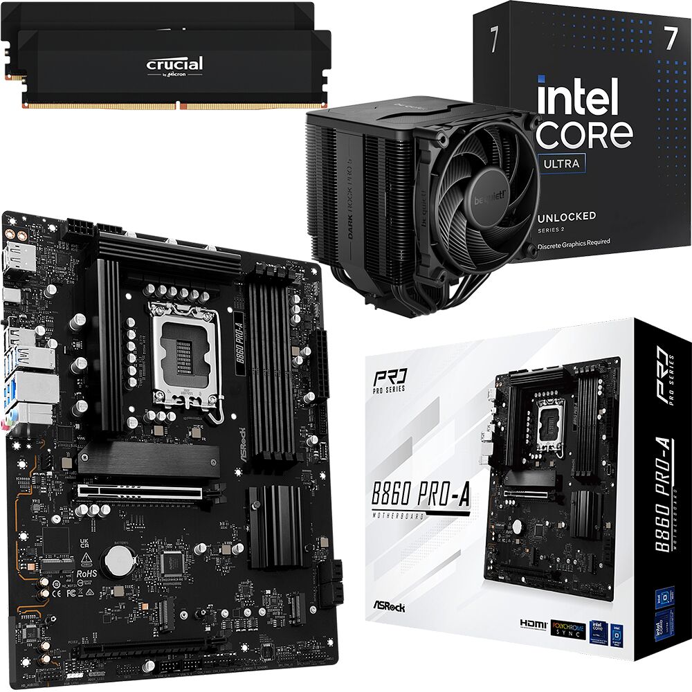 Kit évo Core Ultra 7 265KF + B860 Pro-A + Dark Rock Pro 5 + 32 Go (image:1)