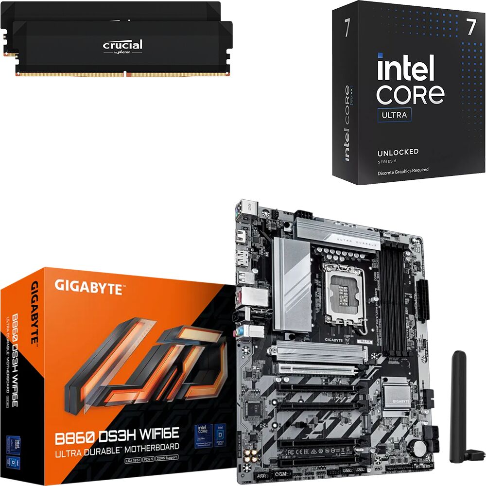 Kit évo Core Ultra 7 265KF + B860 DS3H WIFI6E + 32 Go (image:1)