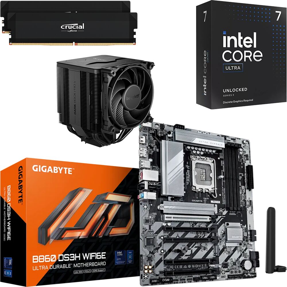 Kit évo Core Ultra 7 265KF + B860 DS3H WIFI6E + Dark Rock Pro 5 + 32 Go (image:1)
