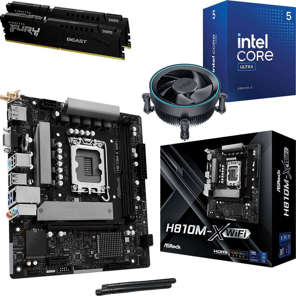 Kit évo Core Ultra 5 225F + H810M-X WiFi + 16 Go (image:1)