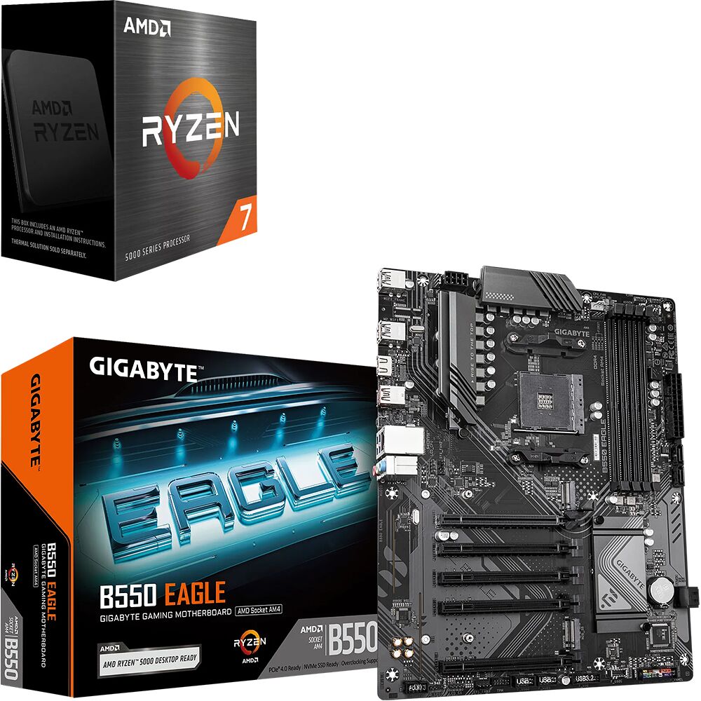 Duo AMD Ryzen 7 5800X + Gigabyte B550 EAGLE (image:1)