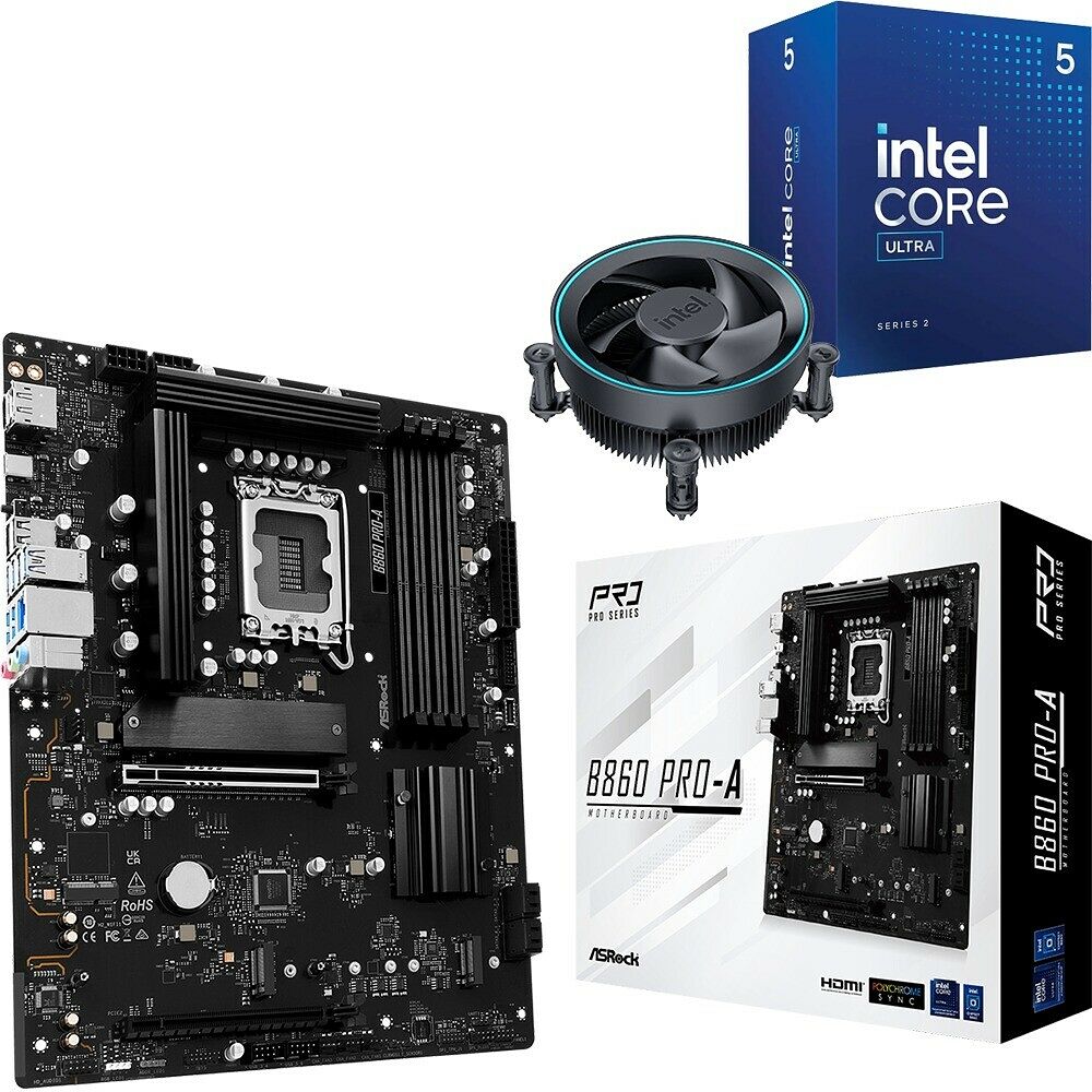Duo Intel Core Ultra 5 225F + ASRock B860 Pro-A - Kit d'évolution
