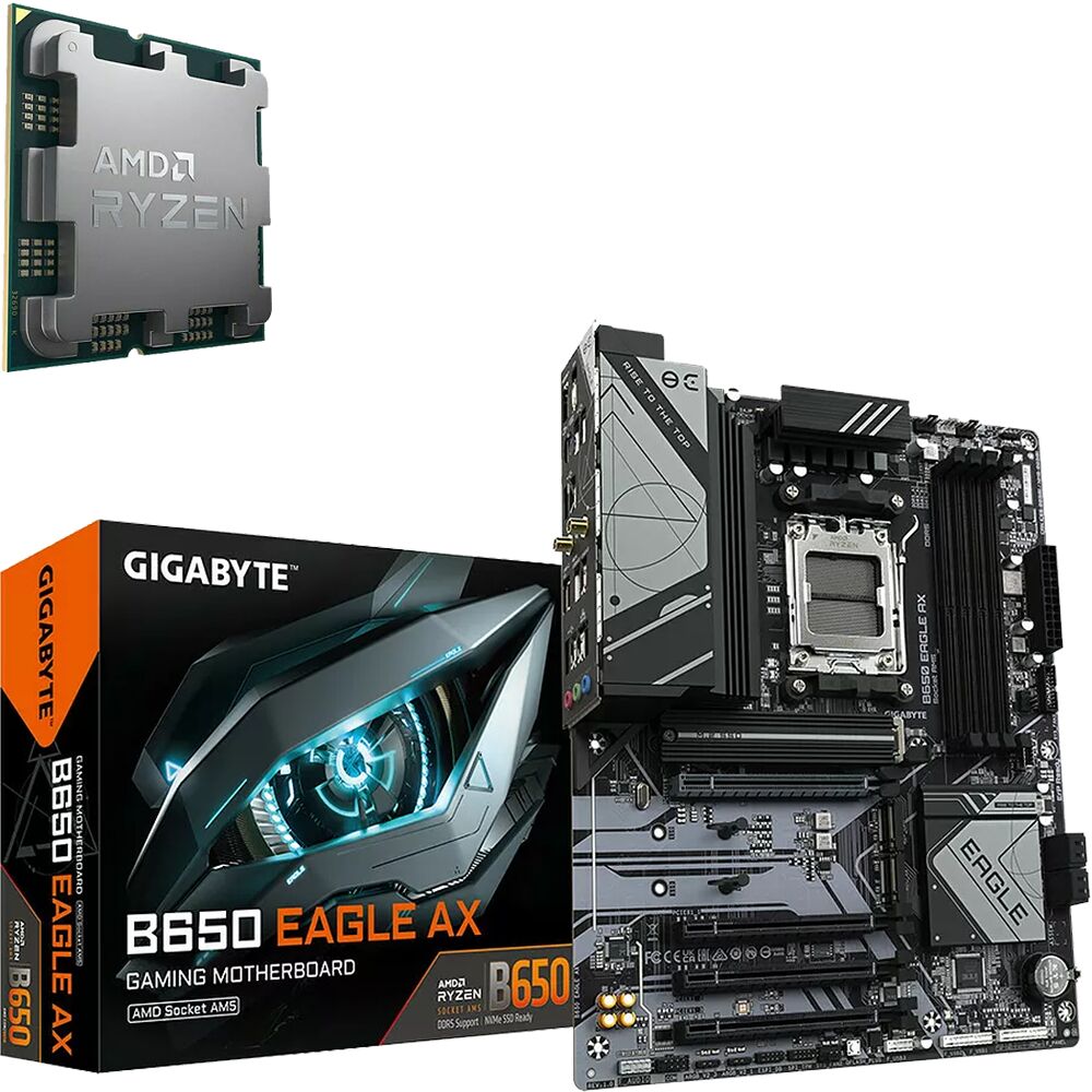 Duo AMD Ryzen 7 9800X3D (Tray) + GIGABYTE B650 EAGLE AX (image:1)