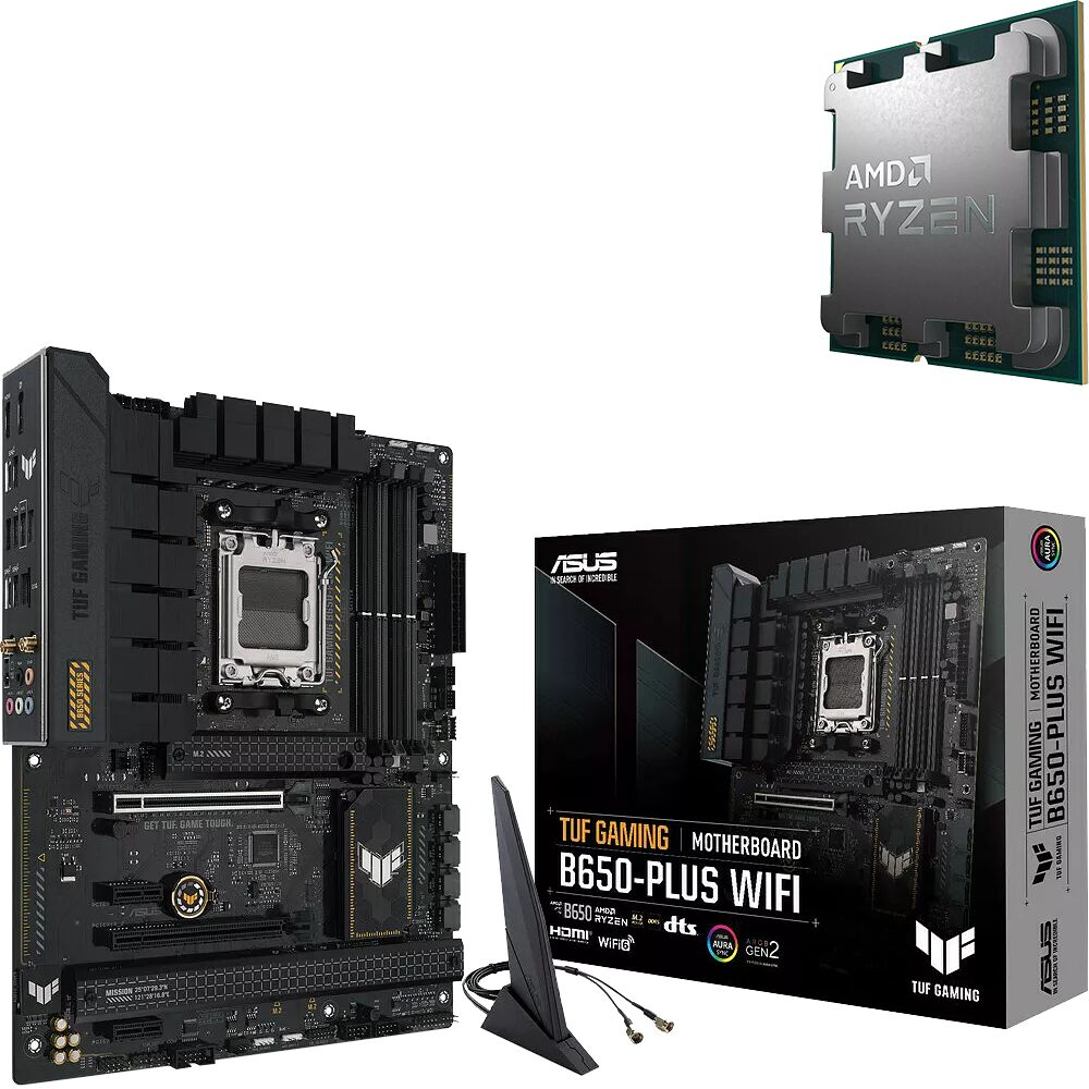 Duo AMD Ryzen 7 9800X3D (Tray) + TUF GAMING B650-PLUS WIFI (image:1)