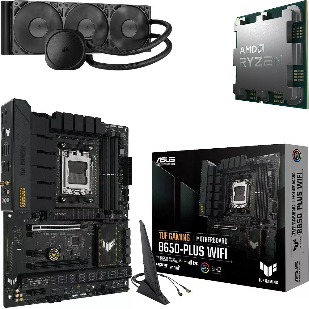 Trio AMD Ryzen 7 9800X3D (Tray) + TUF GAMING B650-PLUS WIFI +